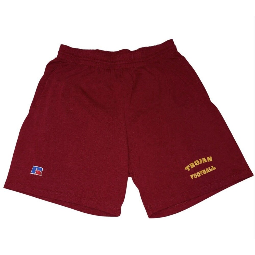 Vintage Russell Athletic Shorts Mens Medium USC Trojans Football 90s Drawstring